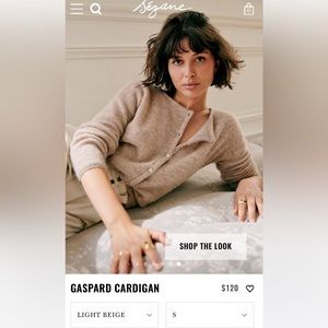 Sézane Gaspard Cardigan Light Beige Small